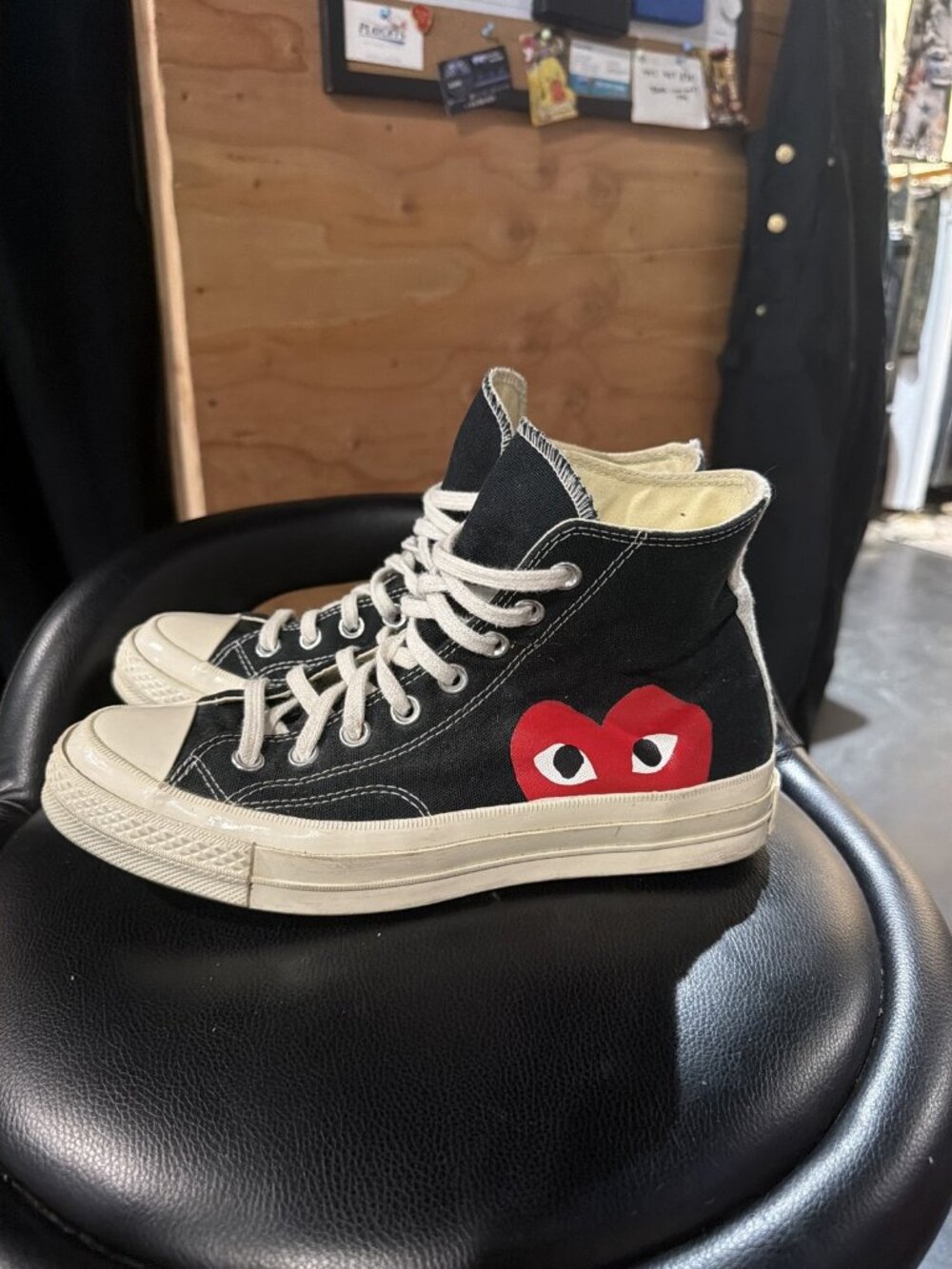 Converse x Comme des Garcons PLAY Chuck 70 High Black US 7